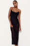 Фото #2 товара Платье из тюля с контрастными элементами ZARA