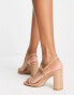 Simmi London Calista block heel sandals in beige