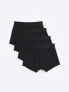 Фото #1 товара River Island 4 pack trunks in black