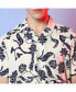 ფოტო #7 პროდუქტის Men's Midnight Black & Ivory White Contrast Flower Shirt