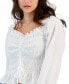 Juniors' Ruched Smocked Top