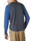 Фото #2 товара Men's Venice Burnout Long Sleeve Colorblocked Crewneck T-Shirt
