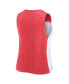 Women's Crimson/White Oklahoma Sooners Colorblock High Neck Tank Top