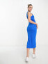 Фото #3 товара Vero Moda Tall sleeveless jersey bodycon midi dress in blue