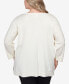Plus Size Stud Embellished Tunic Sweater