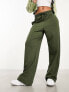 New Look wide leg joggers in khaki 34 - фото #7