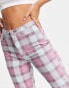 Signature 8 co-ord skinny jean in pink check