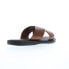 Фото #8 товара Bruno Magli Amato MB2AMAB0 Mens Brown Leather Slip On Slides Sandals Shoes