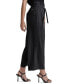 Women's Pinstripe Mid Rise Paperbag-Waist Cropped Pants