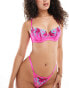 Фото #1 товара Ann Summers Shimmering non padded balcony bra with floral embroidery in pink