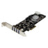 Фото #1 товара StarTech.com 4 Port PCI Express (PCIe) SuperSpeed USB 3.0 Card Adapter w/ 2 Dedicated 5Gbps Channels - UASP - SATA / LP4 Power - PCIe - USB 3.2 Gen 1 (3.1 Gen 1) - Full-height / Low-profile - PCIe 2.0 - 3 m - CE - FCC