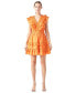 ფოტო #1 პროდუქტის Women's V-Neck Ruffle-Trim Mini Dress