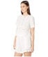 Jonathan Simkhai 266538 Women White Embroidered Button Down Tee Size Small