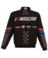 Men's Black NASCAR Twill Logo Uniform Full-Snap Jacket