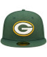 ფოტო #3 პროდუქტის Men's Green Green Bay Packers Super Bowl XXXI Purple Pop Sweat 59FIFTY Fitted Hat