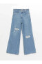 Фото #1 товара LCW Jeans Wideleg Yırtık Detaylı Kadın Jean Pantolon