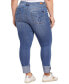 ფოტო #2 პროდუქტის Plus Size High Rise Slim Straight Cuff Jeans
