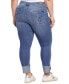 Фото #2 товара Plus Size High Rise Slim Straight Cuff Jeans