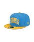 Фото #1 товара Men's X Staple Powder Blue, Gold Los Angeles Chargers Pigeon 59Fifty Fitted Hat