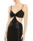 Фото #3 товара Women's Sequined Spaghetti Strap Cut Out Gown