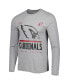 Фото #3 товара Men's Heathered Gray Arizona Cardinals Combine Authentic Red Zone Long Sleeve T-shirt