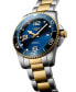 ფოტო #2 პროდუქტის Men's Swiss Automatic HydroConquest Two-Tone Stainless Steel Bracelet Watch 41mm