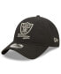 Фото #4 товара Men's Black Las Vegas Raiders 2022 Sideline Adjustable 9TWENTY Hat