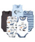 ფოტო #1 პროდუქტის Baby Boys Cotton Sleeveless Bodysuits Shark Types, 5-Pack