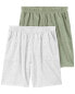 Фото #2 товара Kid 2-Pack Pull-On Slub Jersey Pajama Shorts 4