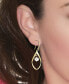 Teardrop Earrings with Imitation Pearl Drop in Silver Plate