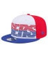 Men's White/Royal Philadelphia 76ers Throwback Gradient Tech Font 9fifty Snapback Hat