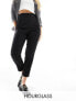 ASOS DESIGN Hourglass seamed waist trouser in black