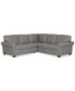 Фото #6 товара Orid 2-Pc. "L"-Shaped Leather Roll Arm Sectional , Created for Macy's