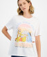 ფოტო #3 პროდუქტის Juniors' Winnie The Pooh Paradise Crewneck T-Shirt