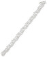 Фото #4 товара Cubic Zirconia Mixed Cut Cluster Tennis Bracelet in Sterling Silver