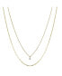Clear Cubic Zirconia Stone Layered Necklace