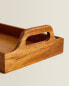 Wooden tray with handle