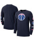 Фото #1 товара Men's Navy Washington Wizards 2022/23 City Edition Essential Expressive Long Sleeve T-shirt