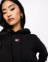 Tommy Jeans boxy XS badge hoodie in black