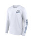 Фото #3 товара Men's White Los Angeles Dodgers Pressbox Long Sleeve T-shirt