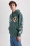 Фото #3 товара Oversize Fit Kapüşonlu Baskılı Sweatshirt A4789ax23au