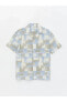 Фото #4 товара Рубашка мужская LC WAIKIKI Poplin с короткими рукавами и узором Casual Regular Fit