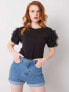 Фото #4 товара Женская футболка Factory Price круглый вырез, короткий рукав с рюшами