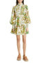 Фото #1 товара ALEMAIS Octavia Paisley Long Sleeve Minidress in Ivory Size 2 Us