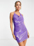 Фото #7 товара 4th & Reckless sequin mini dress in purple