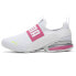 Puma Axelion Slip On Training Womens Pink, Silver, White Sneakers Athletic Shoe