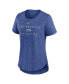Фото #2 товара Women's Heather Royal Los Angeles Dodgers Knockout Team Stack Tri-Blend T-shirt