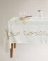 Фото #4 товара Plant embroidery linen tablecloth