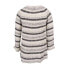 Style & Co Women's Striped Metallic Scoop Neck Long Sleeve Sweater Ivory Blue XL
