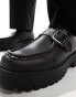 ASOS DESIGN chunky monk shoes in black with buckle